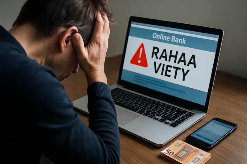 Suomalaisten verkkopankeista viety rahaa